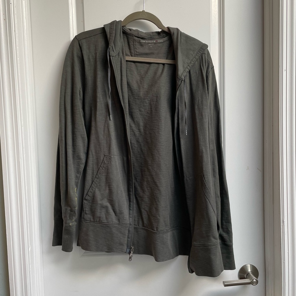 John Varvatos Hoodie Slight bleach stain on sleeve Size L